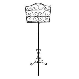 Antique Black Wrought Iron Metal Footed Lecture Bible Book Music Stand P…